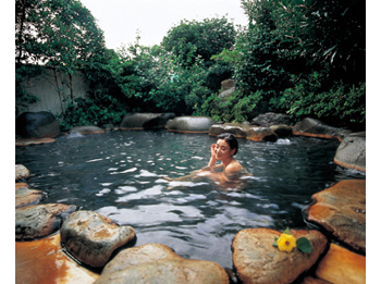 Open-air bath.
