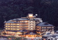 Hotel facade at night Hotel facade at night